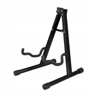 Stojak na gitarę z antypoślizgową gumą, klasycznym banjo, czarny