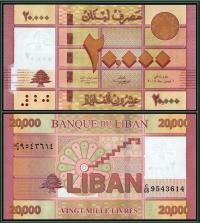 Liban 20000 LIVRES P-93c 2019 seria C/11 UNC