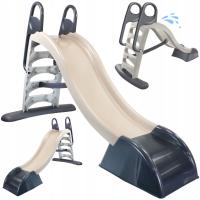 ZJEŻDŻALNIA OGRODOWA DLA DZIECI z natryskiem DUŻA WODNA 180CM beż Mochtoys