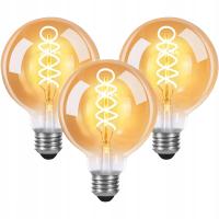 Żarówka LED E27 FILAMENT 4W ciepła 2200K EDISON RETRO OZDOBNA ŻARNIK 3 SZT