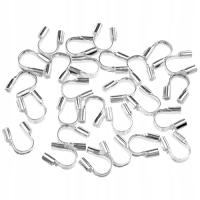 KOŃCÓWKI DO LINKI STALOWEJ SREBRNE 5MM 50SZT