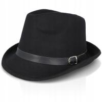 Мужская фетровая шляпа черная