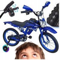 ROWER ROWEREK DZIECIĘCY JAK CROSS 16 CALI MOTOR ENDURO GRZECHOTKA KÓŁKA LED