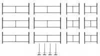 Rusztowanie warszawskie - zestaw 6 szt. ramek+6 szt. połówek+4 szt. stopy
