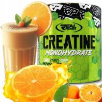 KREATYNA MONOHYDRAT w proszku siła moc Real Pharm Creatine 300g POMARAŃCZA