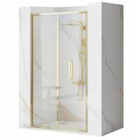 Drzwi Prysznicowe Wnękowe Składane Uniwersalne Rea Rapid Fold 90 cm Złote