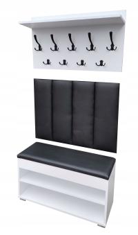 Тумба с вешалкой 80x30x45cm БЕЛАЯ ВЕШАЛКА ПОЛКА