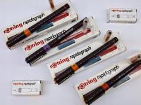 Rapidograf zestaw 4 sztuki Rotring 0,13mm 0,18 mm 1mm