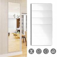 4 SZTUK LUSTRO ŚCIENNE, SAMOPRZYLEPNE, SZKŁO HD, DO SYPIALNI, SALONU, SZAFY