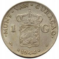 46257. Curacao - 1 gulden - 1944r. - Ag