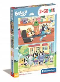 PUZZLE DLA DZIECI 2X60 EL BLUEY 24813 CLEMENTONI