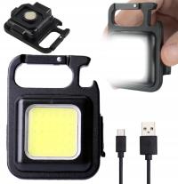Мини карманный фонарик светодиодный брелок COB USB 6W 4IN1