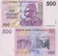 Zimbabwe 2007 - 500 Dollars Pick 70 UNC