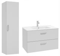 Польша ванная комната шкаф 80 см висит с раковиной белый пост набор