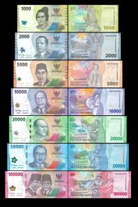 * INDONEZJA 1000 -100000 rupii 2022 P 162-168 * stan UNC * kompletny zestaw