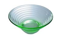 ВИНТАЖНАЯ КРАСИВАЯ ЗЕЛЕНАЯ ЧАША СТЕКЛЯННАЯ САЛАТНИЦА