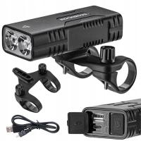 LAMPKA ROWEROWA PRZEDNIA MOCNA ROCKBROS USB WODOODPORNA 6 TRYBÓW POWERBANK