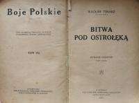 Bitwa pod Ostrołęką Wacław Tokarz wyd. I 1922