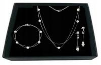 Серебряный набор белый жемчуг для свадьбы серебро