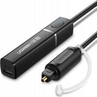 Transmiter Bluetooth 5.0 Ugreen złączem optycznym/Toslink aptX CM150 czarny