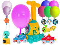 Kolorowa Zabawka Wyrzutnia Balonów Samochodów Balony Pompka