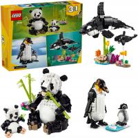 LEGO CREATOR 31165 3 w 1 DZIKIE ZWIERZĘTA RODZINA PAND PINGWINY WIELORYBY