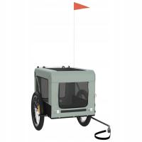 Przyczepka rowerowa dla zwierząt 68,5x135x73,5cm szaro-czarna