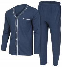 ElegantePrecio мужская Пижама на молнии GHOST GREY с длинным рукавом