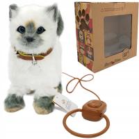 RAGDOLL INTERAKTYWNY KOTEK maskotka NA SMYCZY kot CHODZI MIAUCZY PREZENT