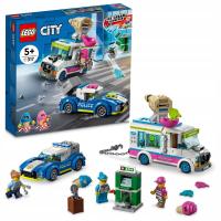 LEGO CITY FURGONETKA Z LODAMI SAMOCHÓD SPORTOWY POLICYJNY RADIOWÓZ FIGURKI