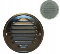 KRATKA WENTYLACYJNA OKRĄGŁA PRZYKRĘCANA METALOWA CZARNA Z SIATKĄ 100MM