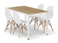 Обеденный стол со стульями в современном стиле для кухни, столовой, гостиной, 4 стула TOLV