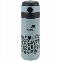 Termos z kubkiem dla dzieci szry z metalowym sitkiem 500 ml we wzory Kite