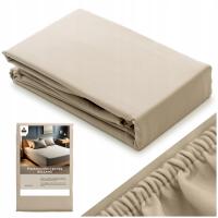 Prześcieradło z GUMKĄ 80x160 BAWEŁNIANE miękkie BEŻOWE Bolzano
