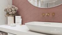 плитка для кухни ванной комнаты ромб розовый 20 x 12 см керамическая плитка