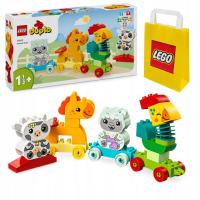 LEGO Duplo 10412 поезд с животными лошадь большие строительные блоки для 2 3 4 лет