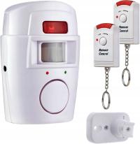 ALARM BEZPRZEWODOWY CZUJNIK RUCHU 2 PILOTY SYSTEM ALARMOWY Z CZUJNIKIEM