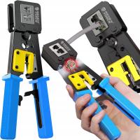 Zaciskarka przelotowa wtyków złącz przelotowych RJ45 RJ12 RJ11 LAN solidna