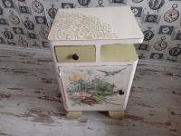 DREWNIANA MALOWANA SZAFKA SHABBY CHIC