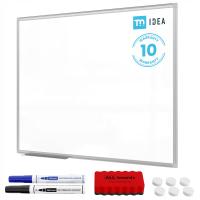 Магнитная доска для сухого стирания белая 100x80 см алюминиевая рама TM IDEA