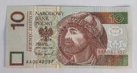 10 złotych zł MIESZKO I 1994 AA 0042337 UNC +/- niski numer z PACZKI TDLR