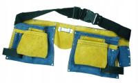 PAS NARZĘDZIOWY MONTERSKI 10 KIESZONEK 3 UCHWYTY SKÓRA