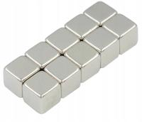 MOCNY MAGNES NEODYMOWY 5x5x5 - ZESTAW 10 SZTUK / MAGNESY NEODYMOWE /