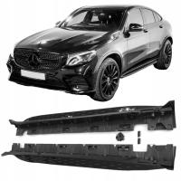 Подножки боковые пороги боковые стороны Mercedes GLC X253 C253 черный