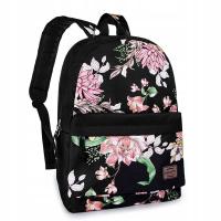 Женский рюкзак, городской школьный вместительный легкий спортивный рюкзак с цветами ZAGATTO