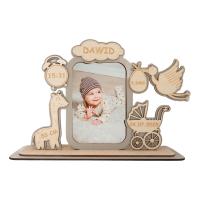 Prezent na chrzest ramka metryczka dziecka personalizowana pamiątka grawer