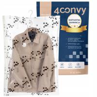 4CONVY Wiszący worek próżniowy z wieszakiem na ubrania kurtki 70x100 5ubrań