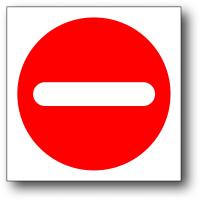 ZNDW - 5 дорожный знак B-2-Въезд запрещен 33CMX33CM