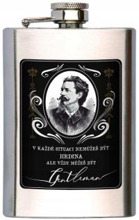 Bohemia Gifts Gentleman placek ze stali nierdzewnej na alkohol 200 ml