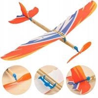 МОДЕЛЬ ЛЕТАЮЩЕГО САМОЛЕТА С ПРОПЕЛЛЕРОМ С РЕЗИНОВЫМ ПРИВОДОМ ЛАСТИК ДРОТИК